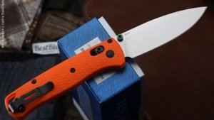 Складной нож Benchmade Bugout (оранжевая рукоять) CU535-SS-20CV-G10-ORG