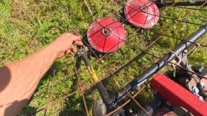 Сборка сена мотоблоком Салют.