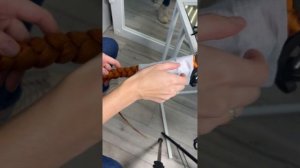 Как сделать косу на кольцах.  #обучение #туториал #какп?