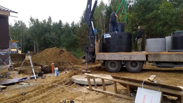 Монтаж септика СК Урал био 4