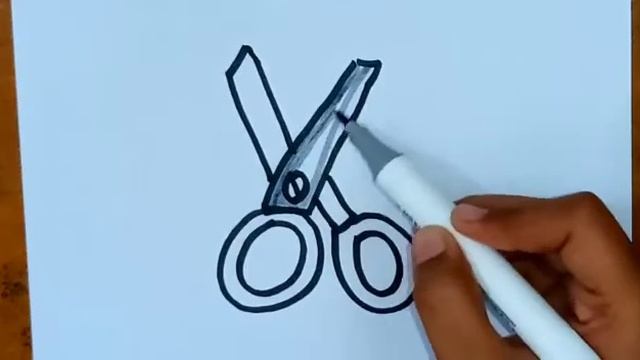 Bolalar Uchun Qaychi Chizish / Drawing Scissors For Children And Kids / Рисование ножн