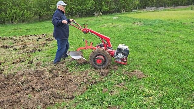 ВЕСЕННЯ ВСПАШКА МОТОБЛОКОМ Беларус09Н. РАБОТА С УДОВОЛ