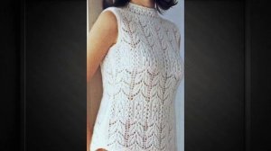 Летние модели спицами со схемами узоров.