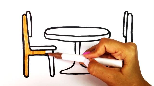 Сурет салу орындық үстел | How to draw a chair and table | Как нарисо смотреть онлайн