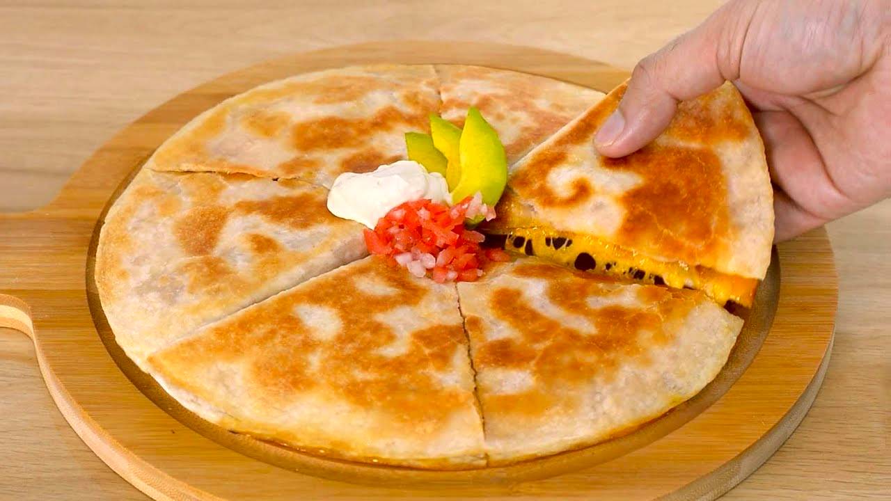 Кесадилья с курицей и сыром. Легкий рецепт