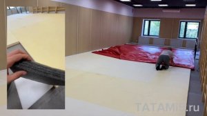Сборка борцовского ковра 14*5м, крепление карманы🤼♂?