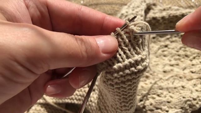 Шов петля в петлю.  Закрытие петель в резинке 1х1 иглой