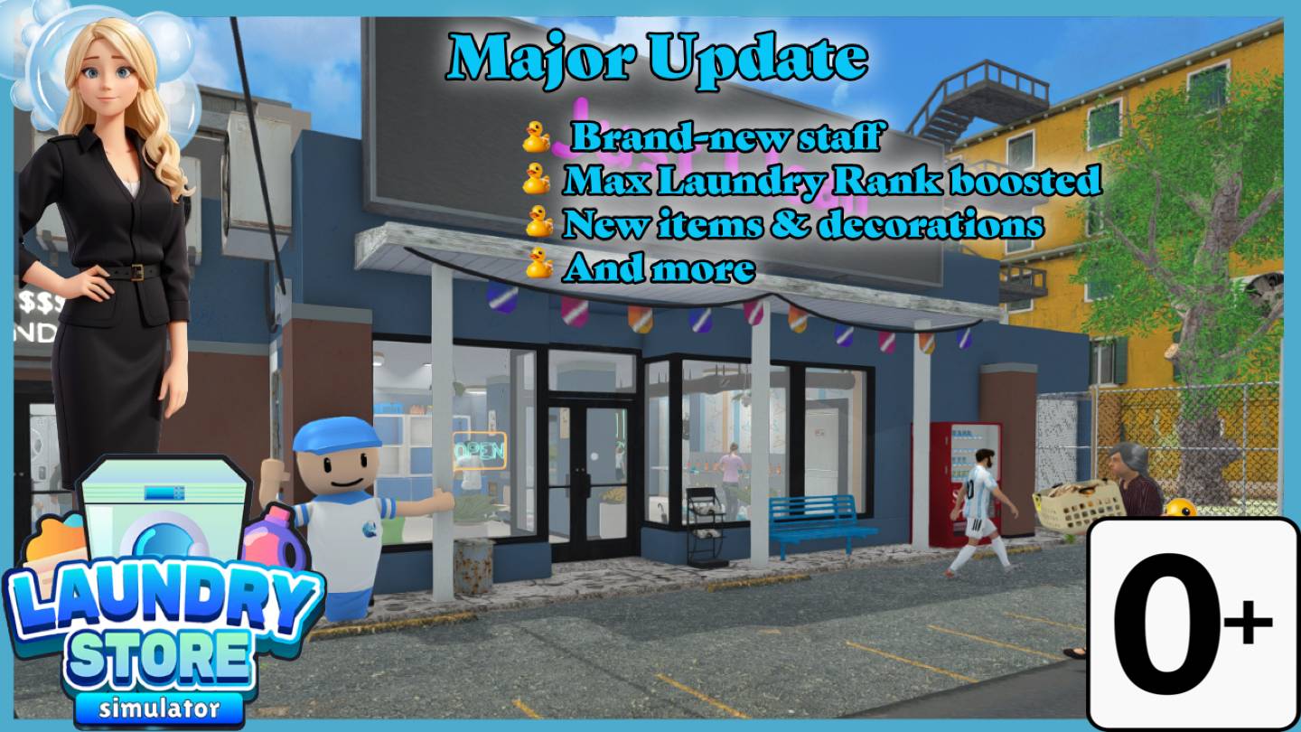 Симулятор прачечной - Английский - Laundry Store Simulator Major Update