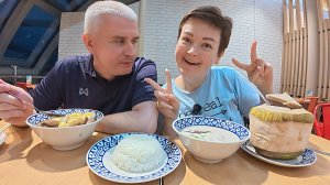 Мукбанг Вован ВОРЧИТ и показывает ХАРАКТЕР! Налопались тайский еды напоследок в ДЕШЕВОМ кафе Таиланд