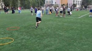 Встречные эстафеты в последний день первой лагерной смены