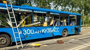 Газовый баллон взорвался на крыше автобуса в Кемерове