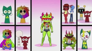 Спрунки Pianosaurus, Tox, Yarnaby, Doey Yarnaby, gf Doey, Funbots но человек все фазы | сборка
