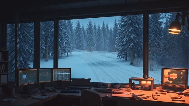 Firewall Cabin – Hacker's Remote Outpost Ambience for Coding #HackerAmbience #FocusMusic