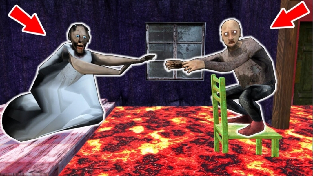 Granny and Grandpa vs _floor is lava_ - funny horror animation parody (p.351)