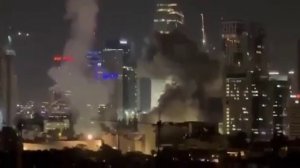 Impacto de un misil balístico iraní en la zona de la posición del sistema de defensa antiaérea en Te