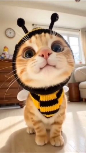 КОТИК В КОСТЮМЕ ПЧЁЛКИ 🐝 #котик