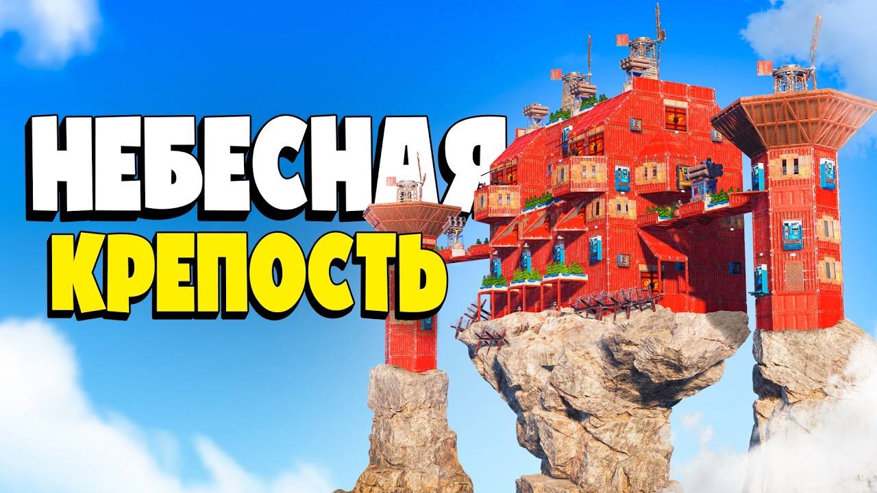 НЕБЕСНАЯ КРЕПОСТЬ! Город КИТАЙЦЕВ потратил 1000 РАКЕТ в Rust    Раст