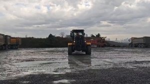 Автогрейдер SANY STG230C-10AWD приёмочные испытания на строительной площадке