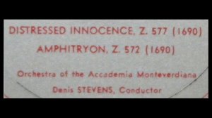 Purcell  Accademia Monteverdiana, 1959 Music For The London Theater - Amphitryon, Z. 572