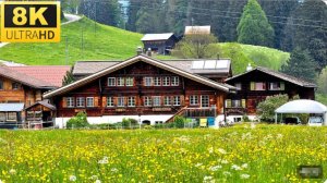 🌺 SmartTV 4К ➤ 🚶 Пешеходная экскурсия по ЛАУЭН-Гштааду, Швейцария, в формате 8K (исходник) 30fps!