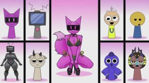 Спрунки Vurr, TV, Upin, Noob, Juan, Birdo horror, Dalare но человек все фазы | Сборка