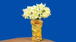 Ваза из пластиковой бутылки своими руками