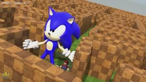 Giant Sonic and Mario vs Metal Pacman