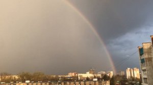 Двойная радуга после дождя в Уфе
