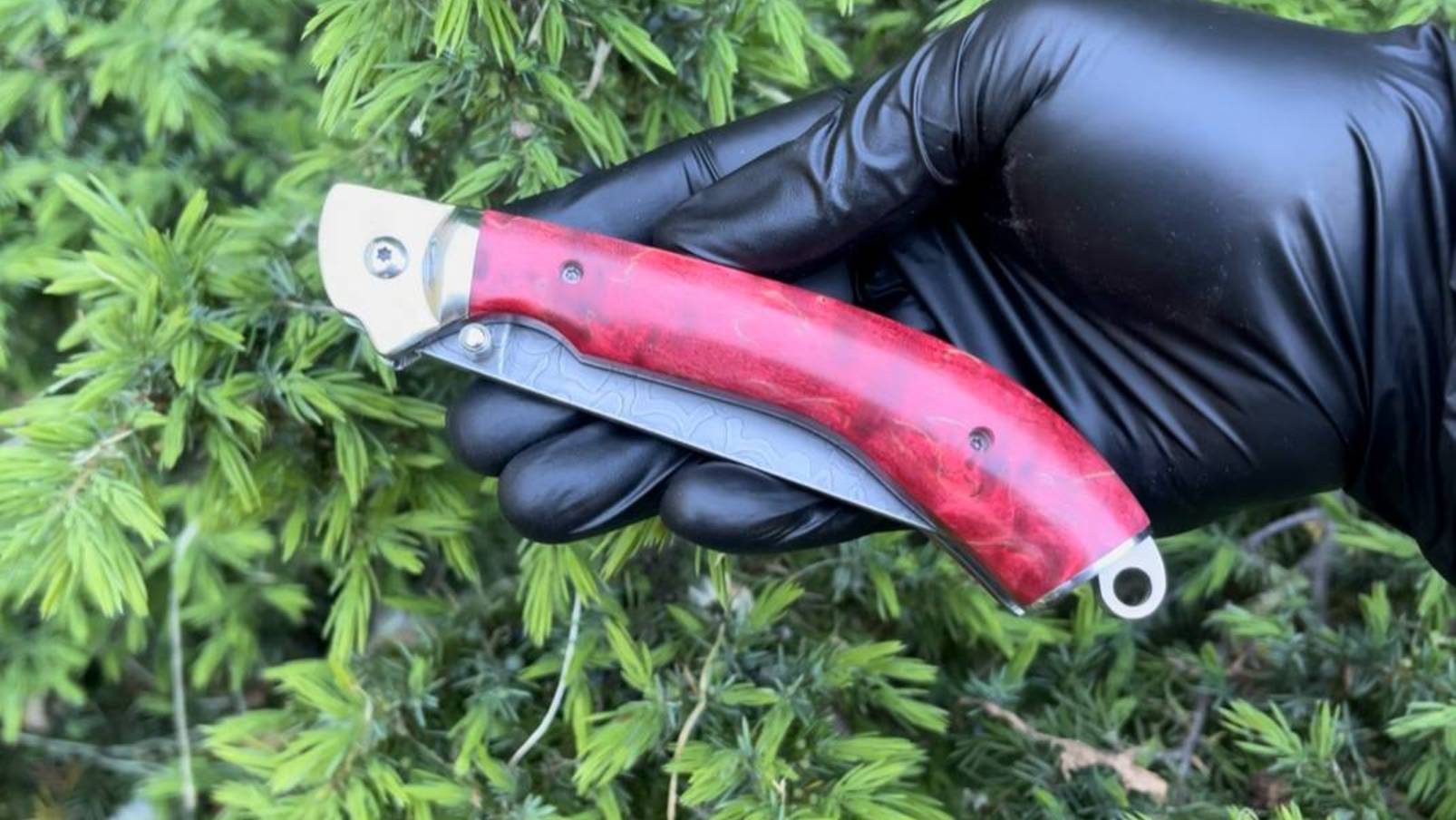 Складной нож "Уж": сталь - торцевой дамаск смотреть онлайн