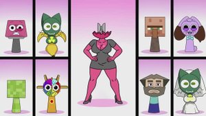 Спрунки Panic, Tox banana, Villager, Ester, Creeper, Bonu, Movie Steve но человек все фазы | сборка