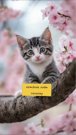 Котёнок поёт песенку #котёнок