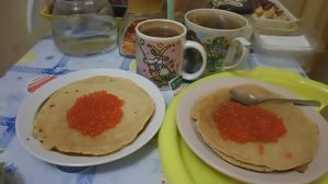 ОБЖОР БЛИНЫ С КРАСНОЙ ИКРОЙ