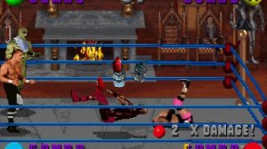 WWF In Your House PC MS-DOS - Ahmed Johnson playthrough for the World Heavyweight Title