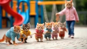 😻🧸Cute Cats in Daycare 🎨🧸- Funny Cats Doing Human Things😻