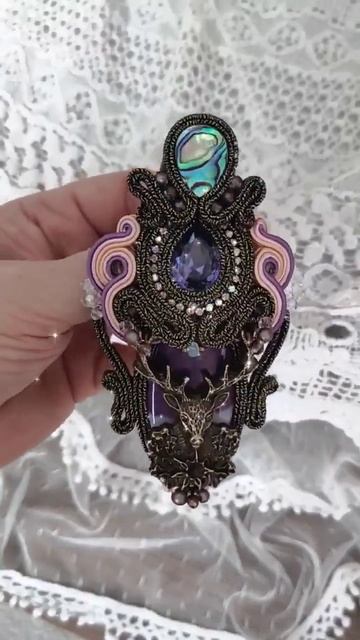 Очередной заказ на украшение в сутажной технике #сутажнаявышивка #handmade #украшенияназаказ