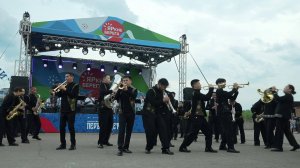 Выступление на фестивале «Сибирский марш» Духового оркестра Правительства Республики Тыва