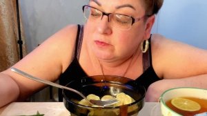 Главное КРЕМУШКОМ намазаться,а Остальное излишки😉/Еда у меня для похудения,все отварила и жру/Мукба