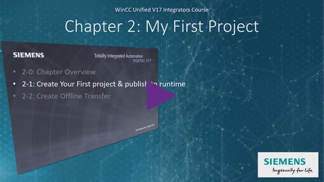 WinCC Unified V17 # 2  Create and publish your First Project! Learn SCADA Programming #WinCCGURU