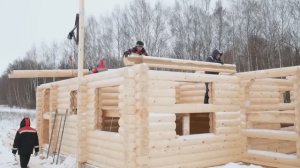 Теплый бревенчатый дом. Пошаговый процесс строительства