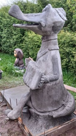 Мультгерой! Цемент! Своими руками! #цемент #art #wood #cementart #artist