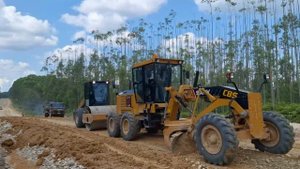 Работа грунтового катка SANY SSR в связке с грейдером STG140C-8S