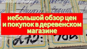 Небольшой обзор цен и покупок в деревенском магазине
