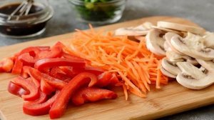 Гречневая лапша вок с овощами