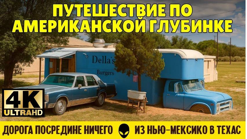 Путешествие по американской глубинке_ дорога посредине ничего из Нью-Мексико в Техас