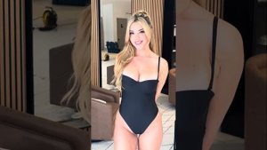 Marie Dee Melons _ Black Bodysuit And Jean Shorts 🖤