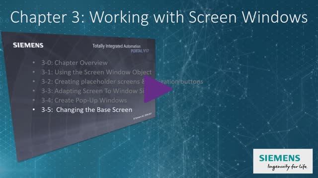 WinCC Unified V17 # 8  Change Base Screen in Unified RT Learn SCADA Programming! #WinCCGURU