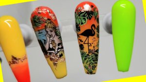 *670*Яркий Летний дизайн.Градиент.Стемпинг.