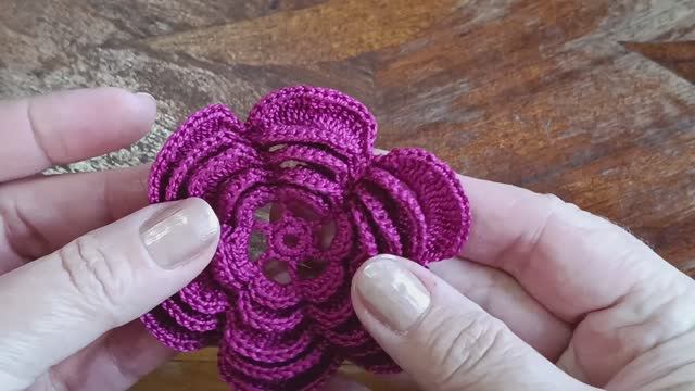 Цветок крючком для Ирландского кружева, мк для начинающих и не только смотреть онлайн