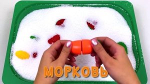 Учим названия настоящих фруктов и овощей