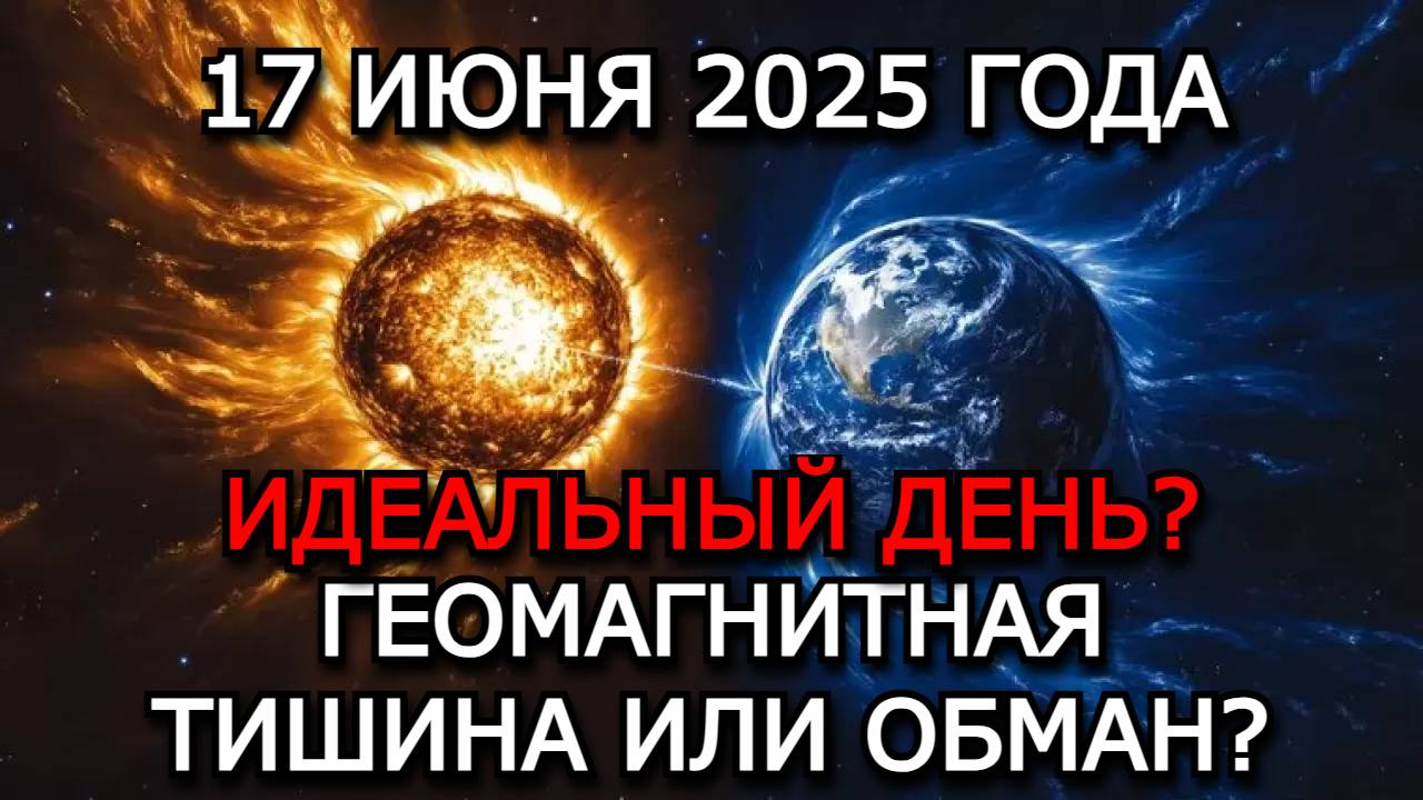 МАГНИТНЫЕ БУРИ 17 ИЮНЯ 2025 — Прогноз геомагнитной активности, спокойный день без бурь